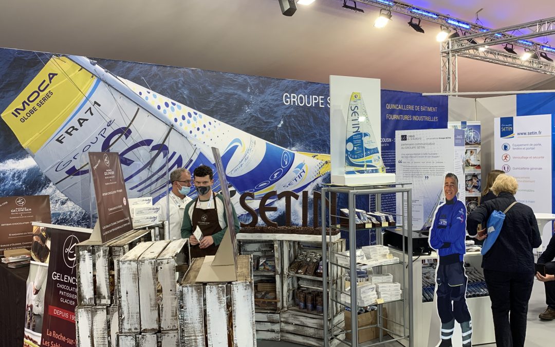 Le Stand Vendée Globe de Groupe Sétin  inauguré ce matin