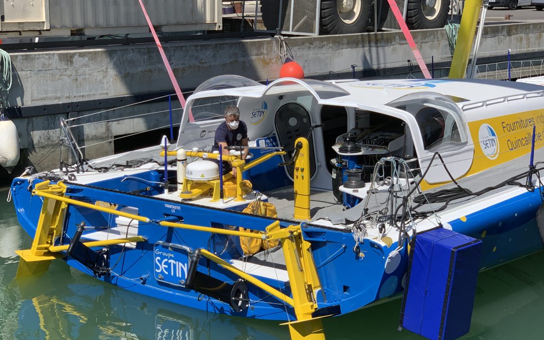 L’IMOCA Groupe SÉTIN remis à l’eau, Manuel Cousin prêt pour le Vendée Globe